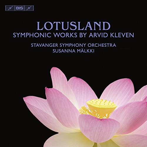 CD cover featuring a large, pale pink lotus flower on a black background.