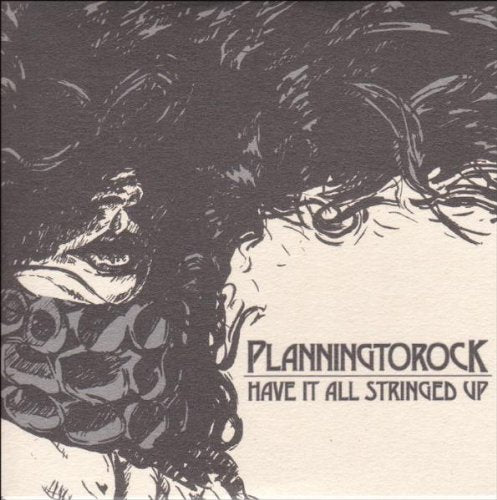 Black and white sketch of a face with the album title text.