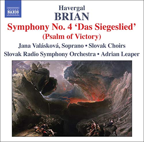 CD cover for Havergal Brian’s Symphony No. 4, dramatic painting.