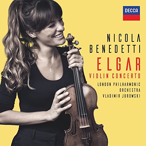 CD cover featuring violinist Nicola Benedetti holding her instrument.