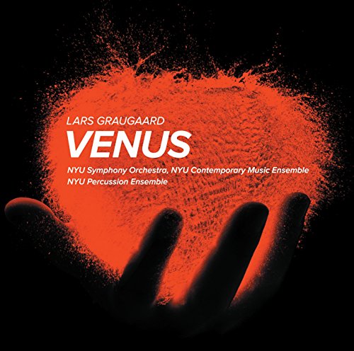 CD cover for Lars Graugaard’s “Venus” featuring a red, textured hand.