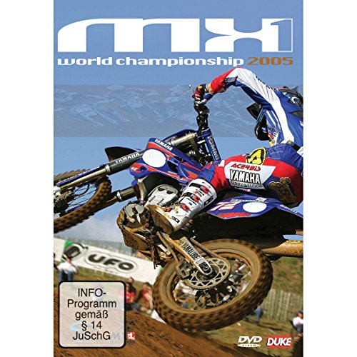 DVD cover for "MX World Championship 2005" featuring a motocross racer.