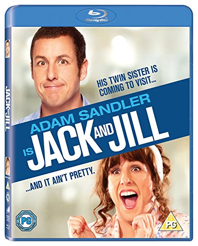 Blu-ray cover for "Jack and Jill" featuring Adam Sandler and Katie Holmes.