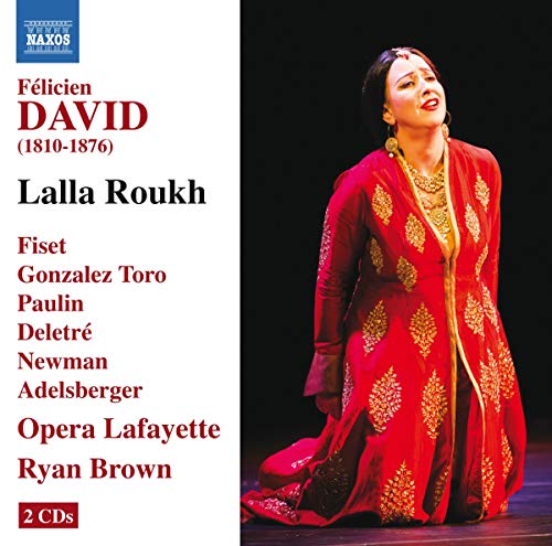 CD cover for Félicien David’s “Lalla Roukh” opera, featuring a singer in costume.