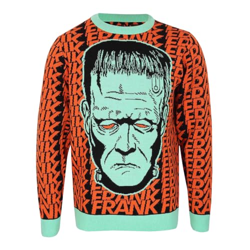 Universal Monsters Frankenstein - Head shot (Unisex Knitted Jumper) Medium