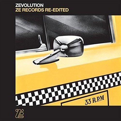 CD cover: yellow taxi dashboard and side mirror, checkered stripe.
