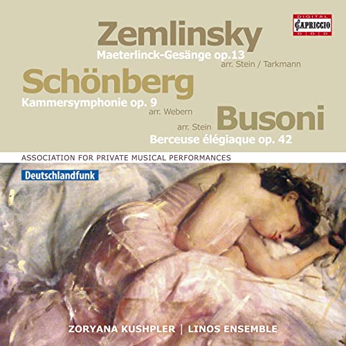 CD cover featuring a painting of reclining figures and composer names.