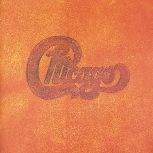 Orange CD cover with the band name "Chicago" in a swirling logo.