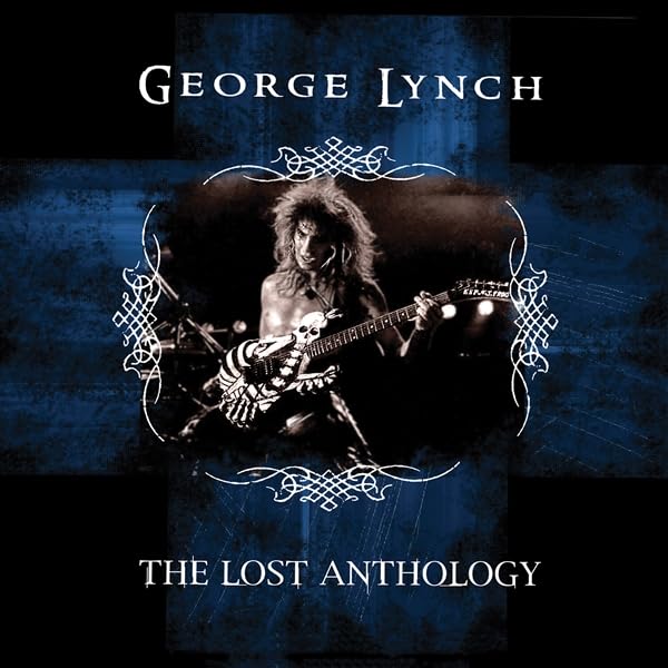George Lynch playing guitar on album cover, ornate frame, dark background.