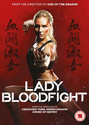 DVD cover for "Lady Bloodflight" featuring a woman in a fighting stance.