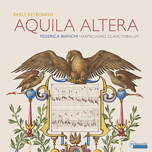 CD cover: eagle illustration above musical staff, text “AQUILA ALTERA”.