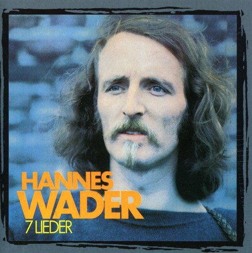 Hannes Wader album cover, portrait of a man with long hair.