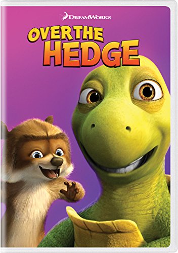Over the Hedge" DVD cover featuring a turtle and raccoon.