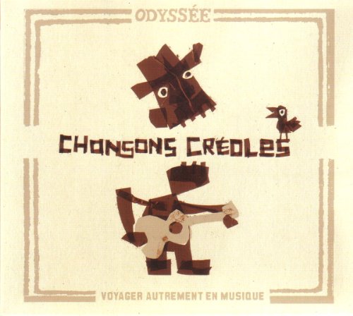 CD cover: stylized brown figures with instruments, titled "Chansons Creoles".