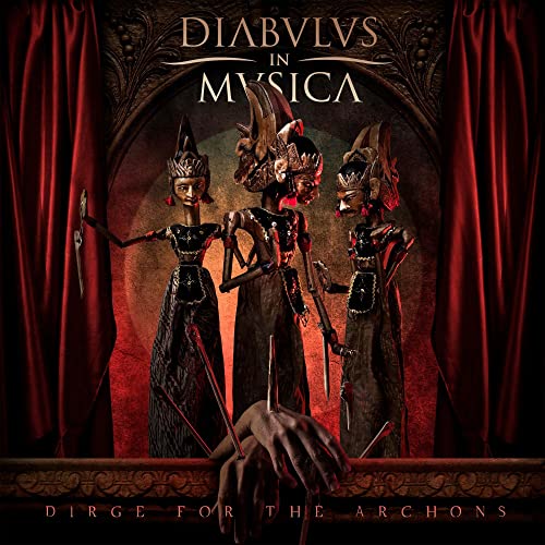 CD cover: three dark, ornate figures stand before a mirrored archway.