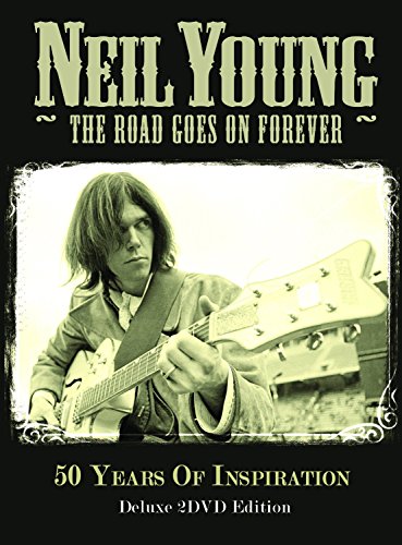 Neil Young playing guitar on the DVD cover, sepia toned.