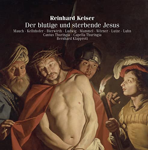 CD cover depicting a dramatic Baroque painting of Jesus’s crucifixion.