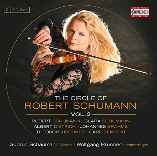 CD cover featuring a violinist playing, with text “The Circle of Robert Schumann Vol. 2”.