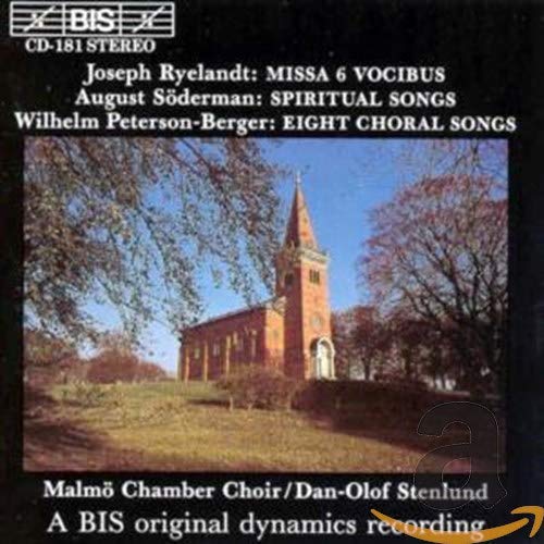 CD cover featuring a church with trees, text details composers and performers.