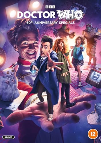 Doctor Who 60th Anniversary Specials DVD cover with characters and the TARDIS.