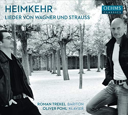 CD cover featuring two men in a tree-lined park, muted blue tones.