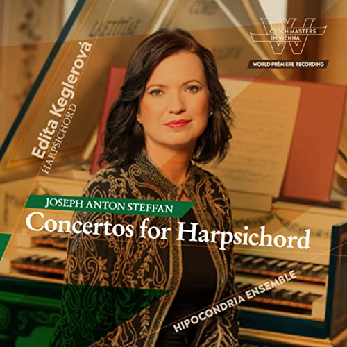 CD cover featuring harpsichordist Edita Keglerová and text details.