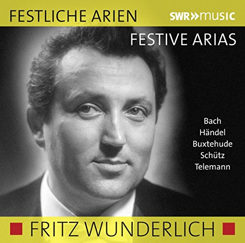 CD cover featuring a portrait of tenor Fritz Wunderlich, with composer names.