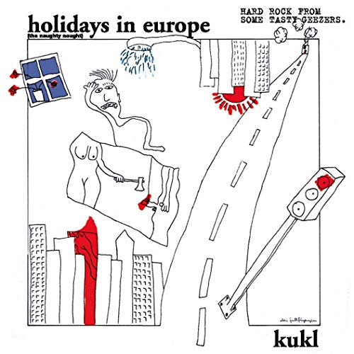 Kukl “Holidays in Europe” vinyl album cover: cartoonish, surreal illustration.