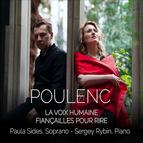 CD cover featuring Paula Sides and Sergey Rybin, with text "Poulenc.