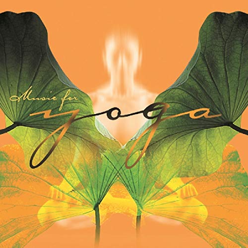 CD cover: green leaves framing a blurred figure and “Music for Yoga” text.