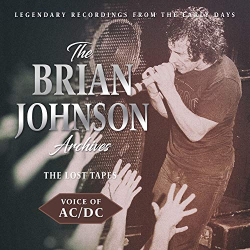 AC/DC album cover featuring Brian Johnson singing into a microphone.