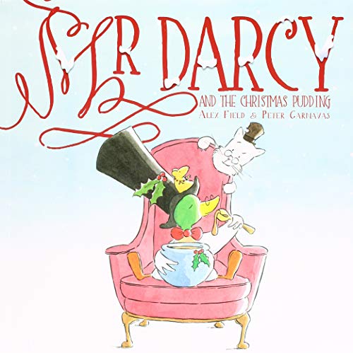Book cover: cat in top hat with pudding and duck on chair.