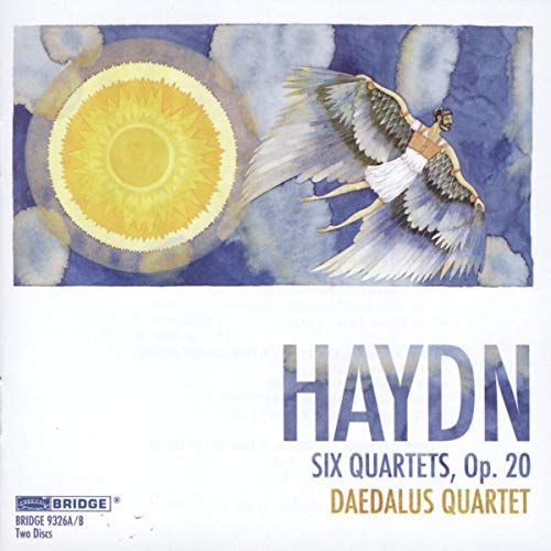 CD cover: Icarus flying towards a sun, with text “HAYDN”.