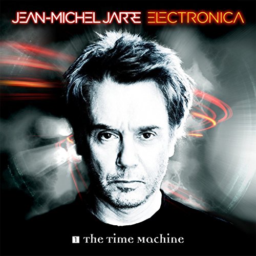 Jean-Michel Jarre album cover, portrait with red light streaks.