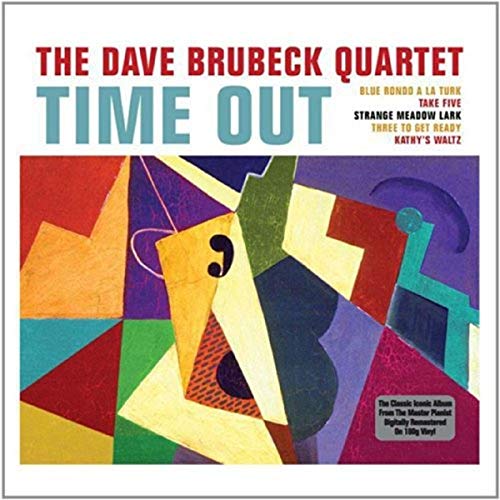 Album cover for Dave Brubeck Quartet’s “Time Out” with abstract art.