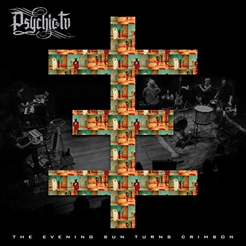 Album cover for Psychic TV’s “The Evening Sun Turns Crimson” with a cross image.