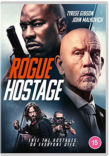 DVD cover for "Rogue Hostage" featuring Tyrese Gibson and John Malkovich.