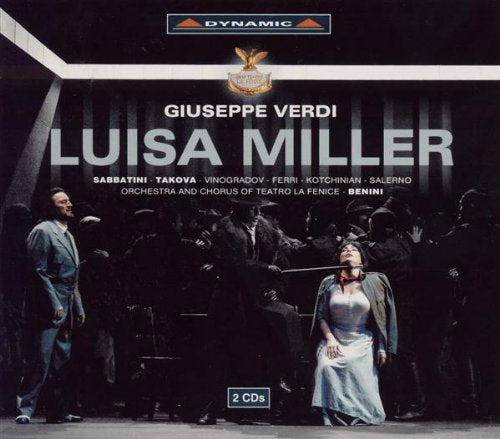 CD cover for Verdi’s “Luisa Miller” opera, featuring performers in costume.
