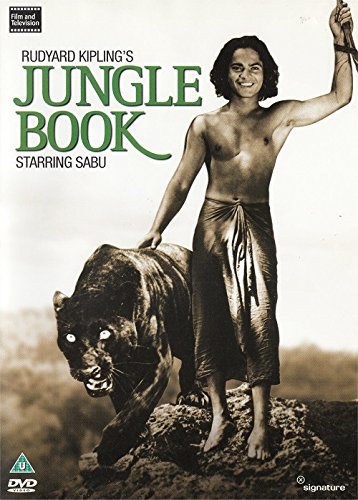 Jungle Book DVD cover featuring a boy and a black panther.