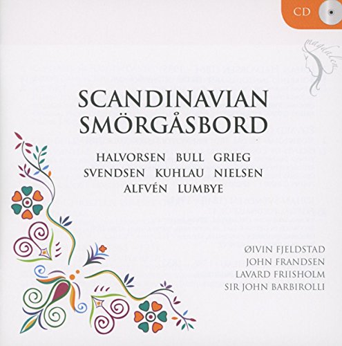 CD cover for “Scandinavian Smörgåsbord” featuring floral and bird designs.