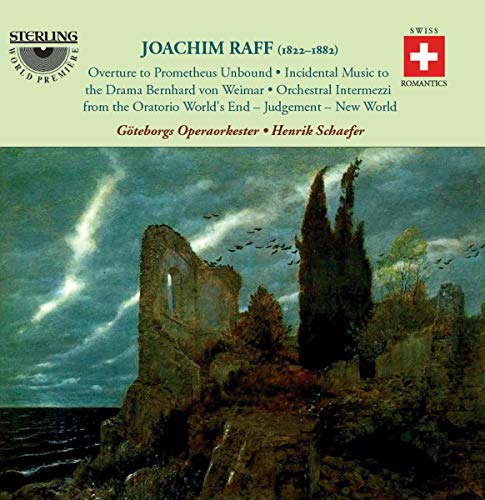 CD cover for Joachim Raff orchestral works, featuring ruins and stormy skies.