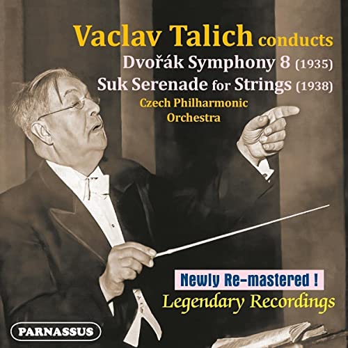 Vaclav Talich conducting, portrait on CD cover with text details.