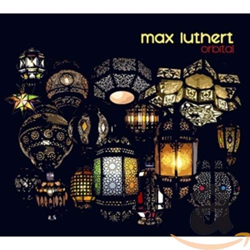 Album cover for Max Luthert Orbital featuring a collection of glowing, ornate hanging lanterns.