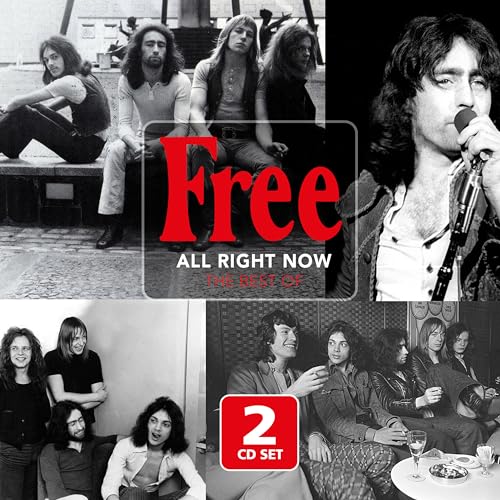 CD cover for Free’s “All Right Now” featuring band members in black and white.