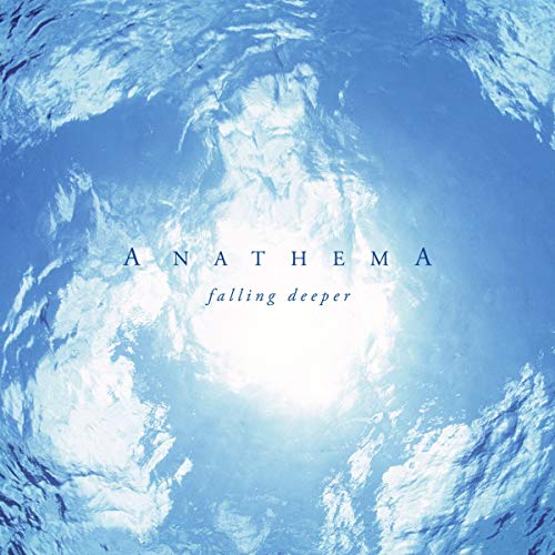 CD cover for Anathema’s “Falling Deeper” with swirling blue and white imagery.