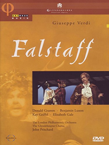 DVD cover for Verdi’s opera *Falstaff* with performers listed.