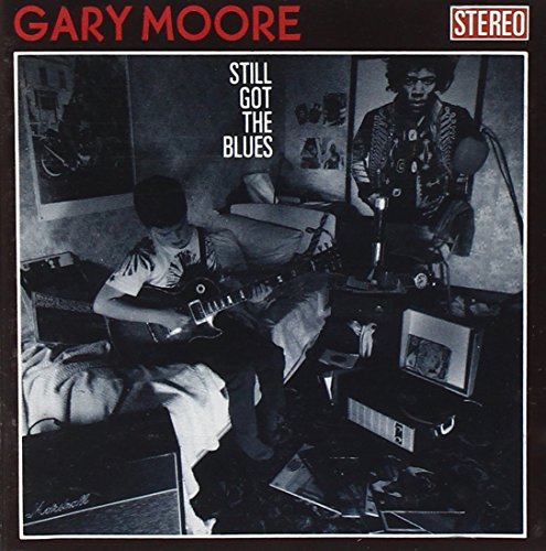 Gary Moore album cover: a guitarist in a cluttered room.