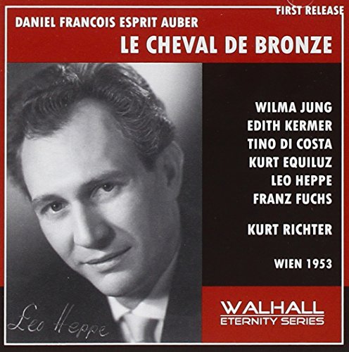 CD cover for Auber’s “The Bronze Horse” featuring a portrait of Leo Heppe.