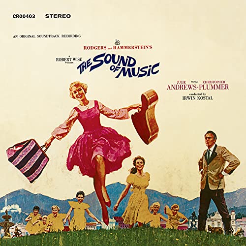 Album cover for “The Sound of Music” featuring Julie Andrews and cast.