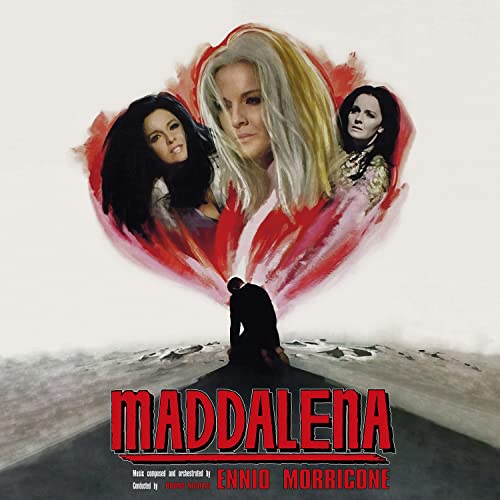 Album cover for Ennio Morricone’s “Maddalena” featuring three women and a man.